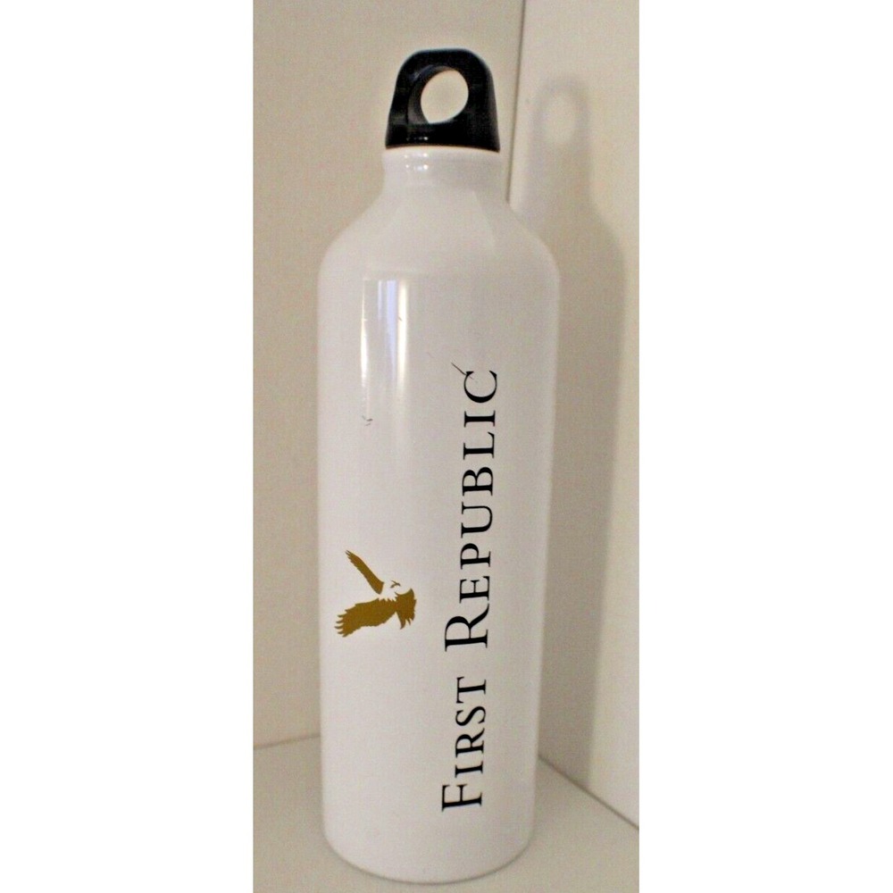 First Republic Bank Logo Metal Water Bottle